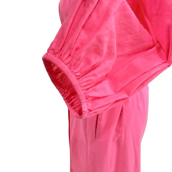 Trina Turk Malina Belted 100% Cotton Voile Minidress V-Neck Pink Size XS $328 - Picture 6 of 14